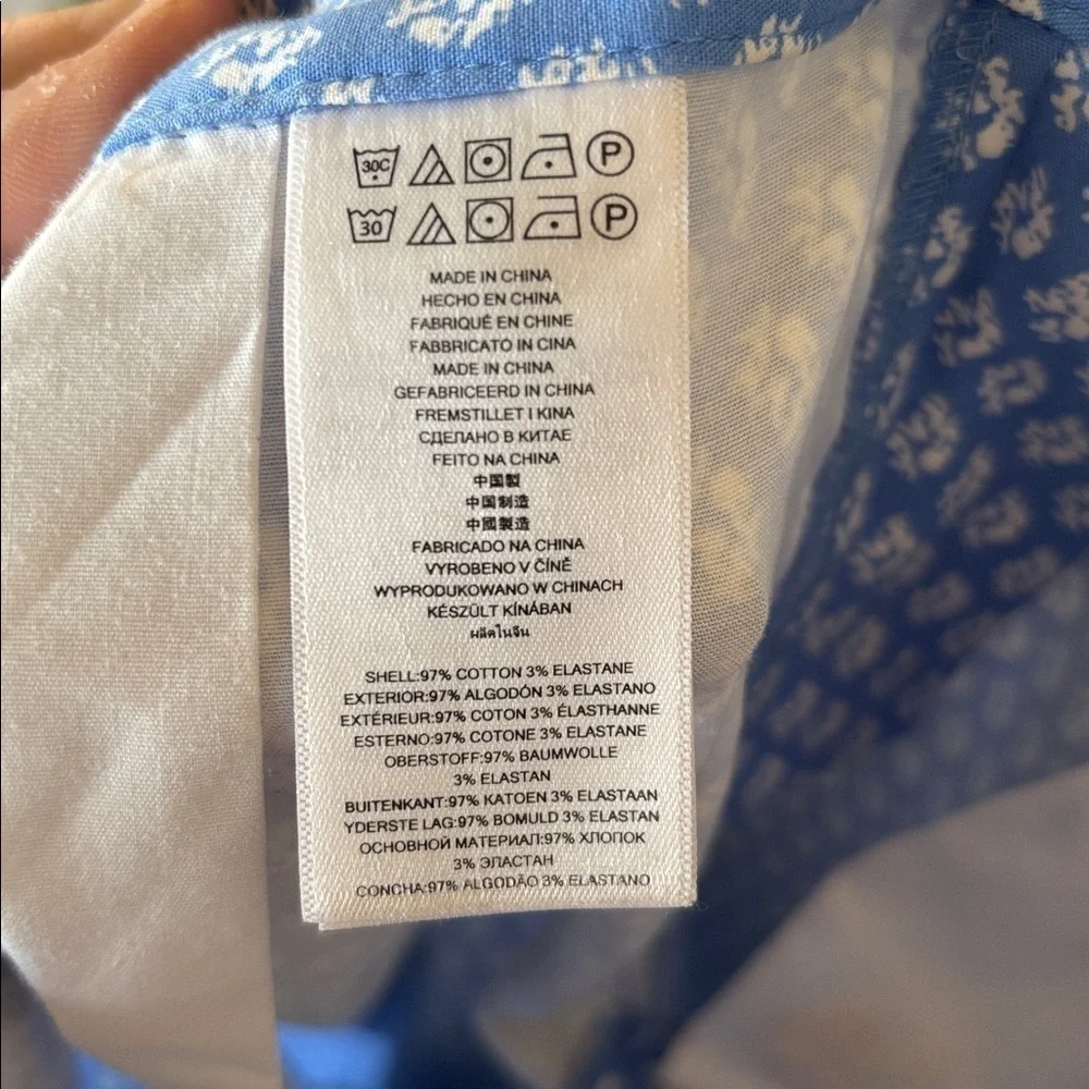 Michael Kors Crew Blue & White Geometric Casual Dress Pants Nautical Trousers